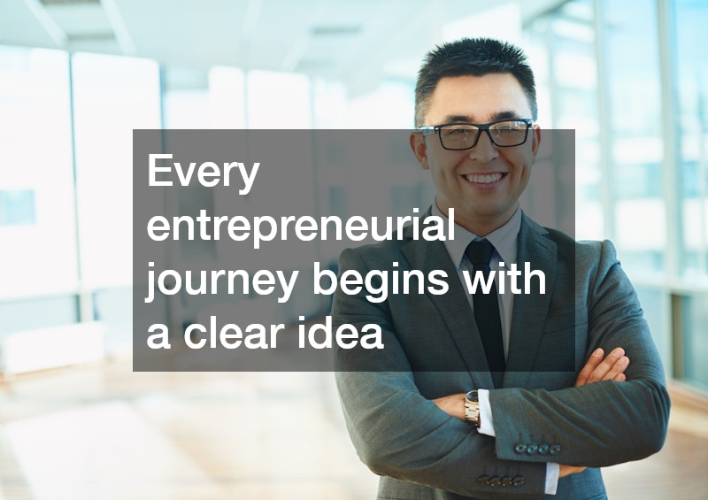 Every entrepreneurial journey begins with a clear idea