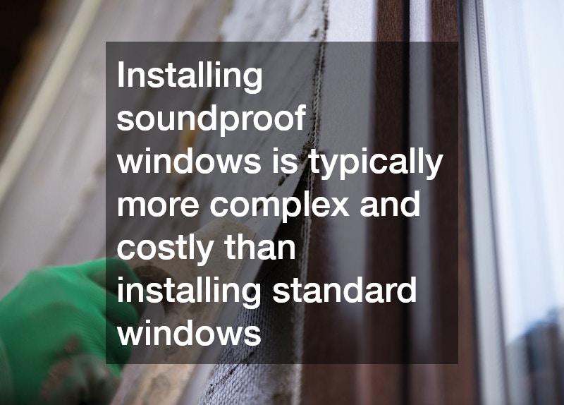 Installing soundproof windows is typically more complex and costly than installing standard windows