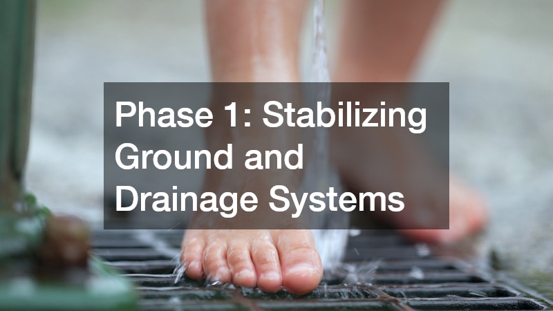 Phase 1: Stabilizing Ground and Drainage Systems
