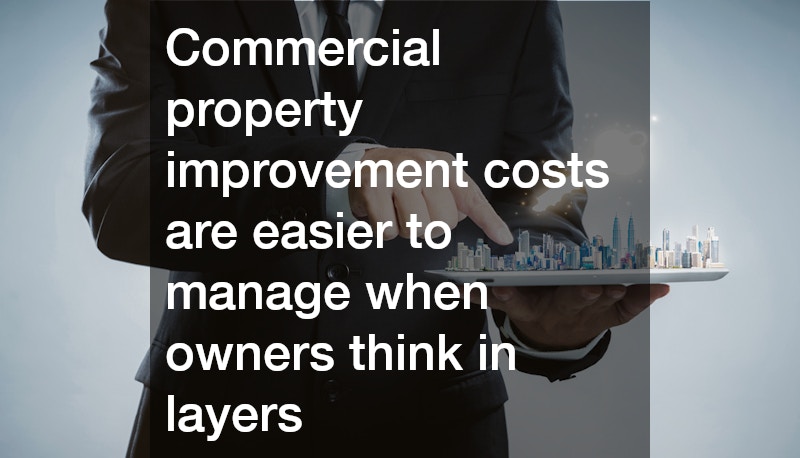 Commercial property improvement costs are easier to manage when owners think in layers