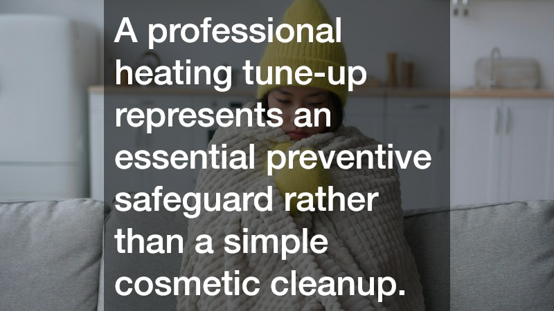 A professional heating tune-up represents an essential preventive safeguard rather than a simple cosmetic cleanup.