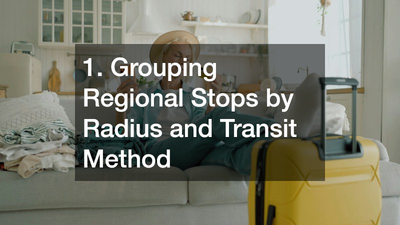 1. Grouping Regional Stops by Radius and Transit Method