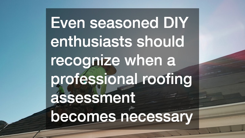 Even seasoned DIY enthusiasts should recognize when a professional roofing assessment becomes necessary