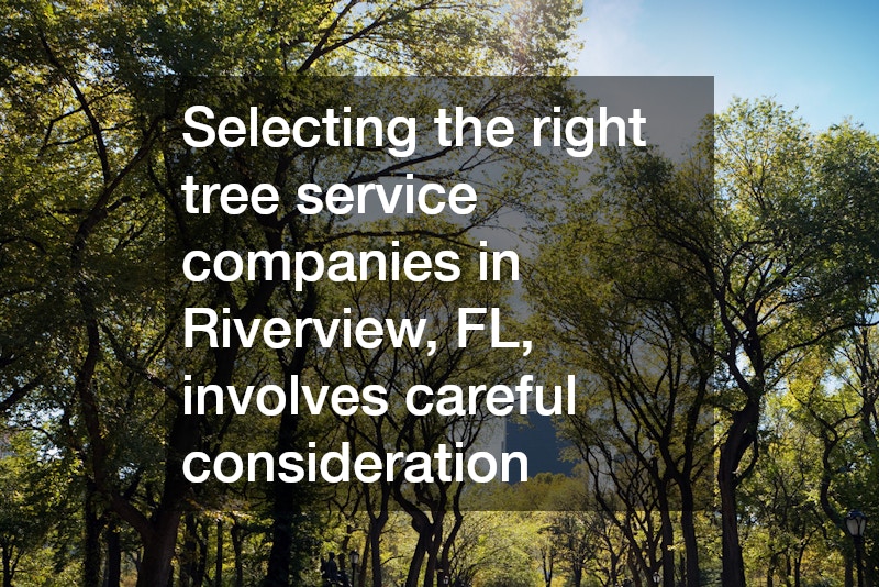 Selecting the right tree service companies in Riverview, FL, involves careful consideration