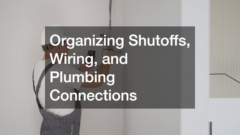 Organizing Shutoffs, Wiring, and Plumbing Connections