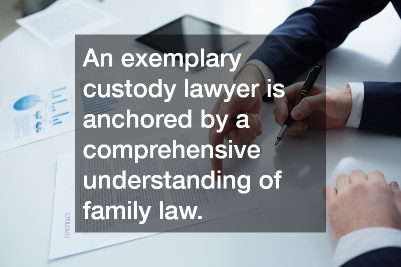 An exemplary custody lawyer is anchored by a comprehensive understanding of family law.