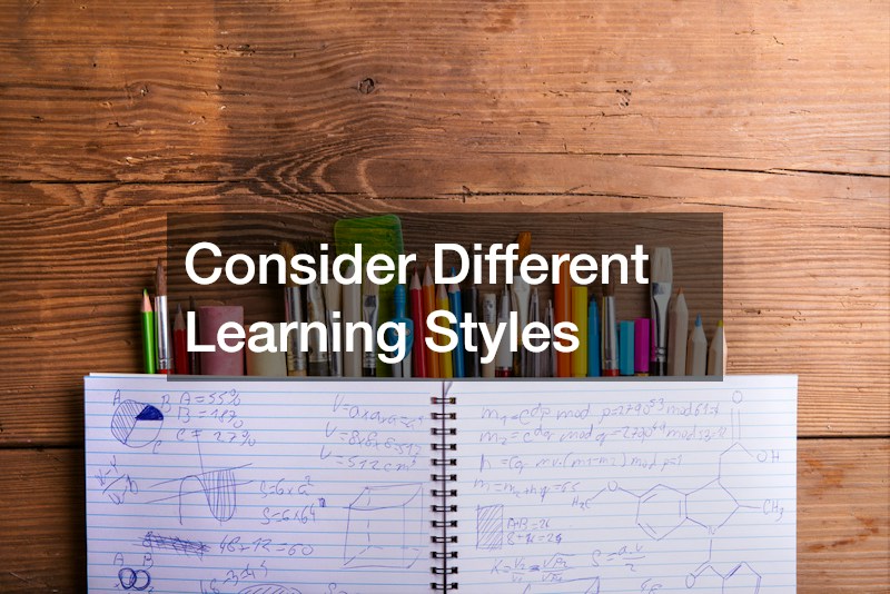 Consider Different Learning Styles