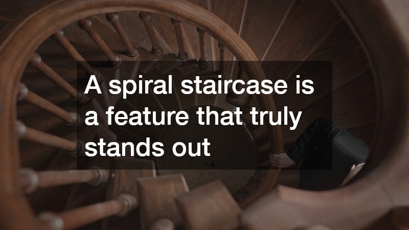 A spiral staircase is a feature that truly stands out