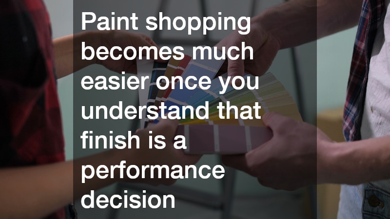 Paint shopping becomes much easier once you understand that finish is a performance decision