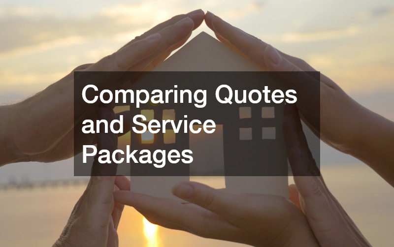 Comparing Quotes and Service Packages