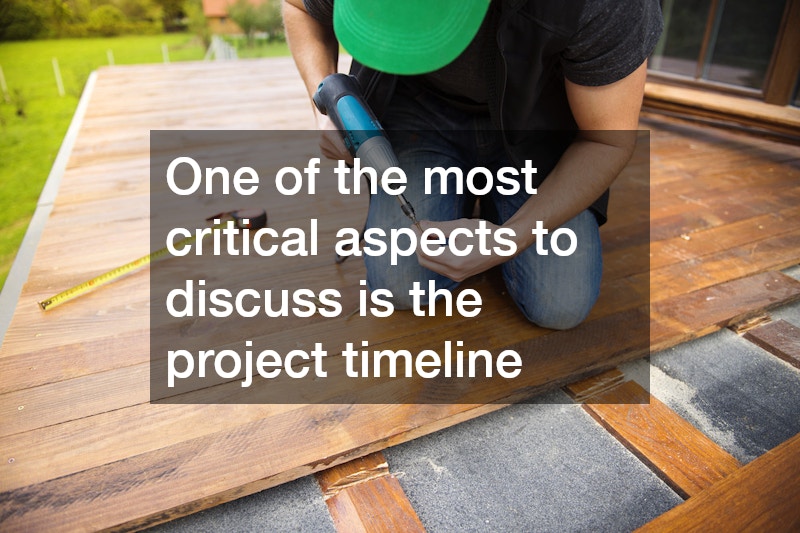 One of the most critical aspects to discuss is the project timeline