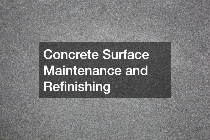 Concrete Surface Maintenance and Refinishing