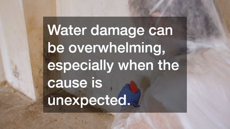 Water damage can be overwhelming, especially when the cause is unexpected.