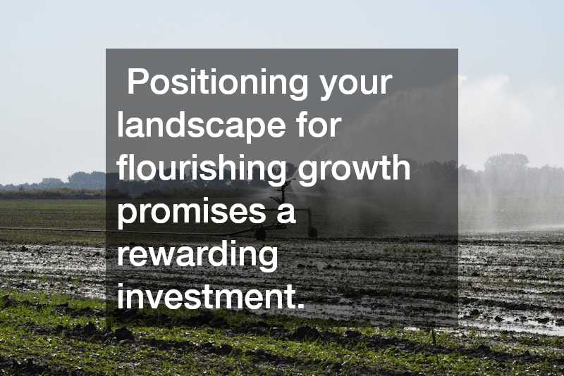 Positioning your landscape for flourishing growth promises a rewarding investment.