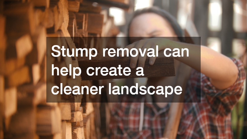 Stump removal can help create a cleaner landscape