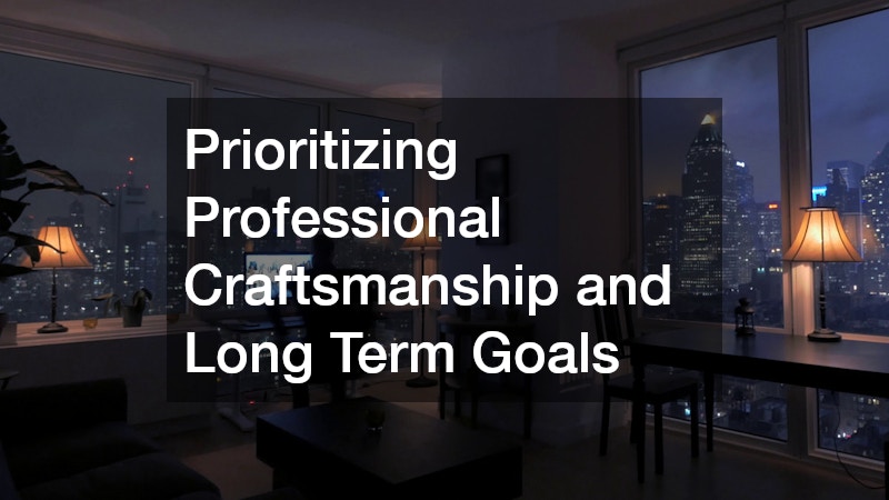 Prioritizing Professional Craftsmanship and Long Term Goals