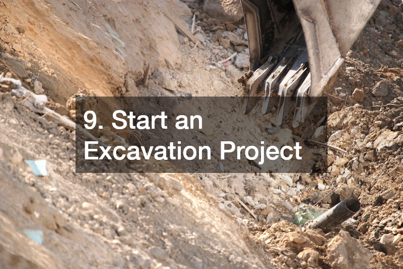 9. Start an Excavation Project