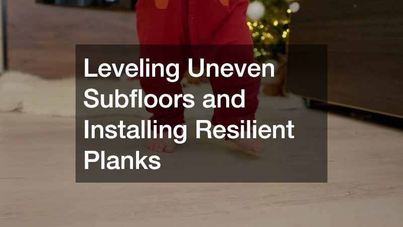 Leveling Uneven Subfloors and Installing Resilient Planks