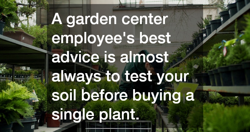 A garden center employee