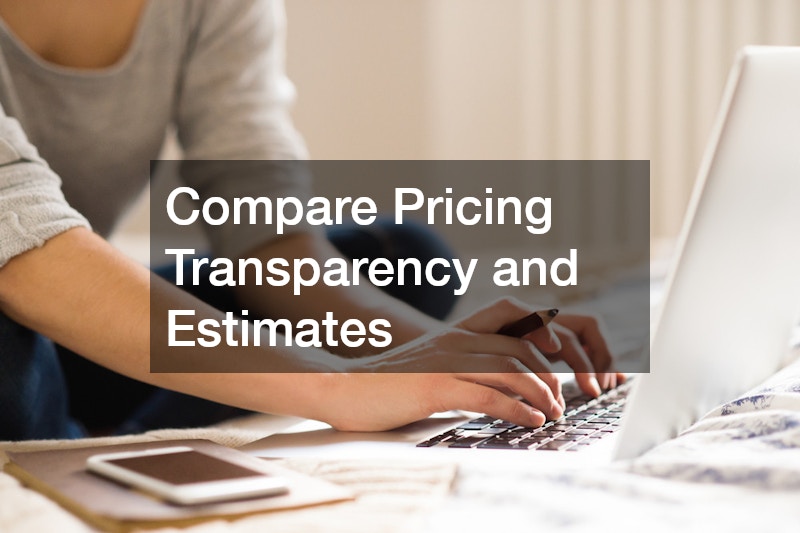 Compare Pricing Transparency and Estimates