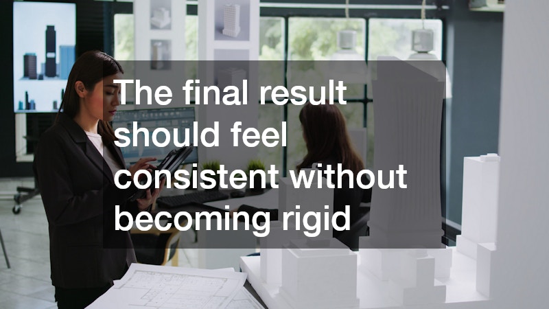 The final result should feel consistent without becoming rigid