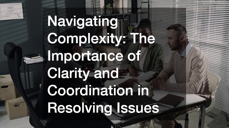 Navigating Complexity: The Importance of Clarity and Coordination in Resolving Issues