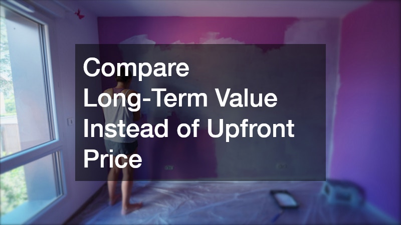 Compare Long-Term Value Instead of Upfront Price