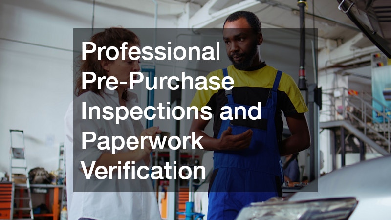 Professional Pre-Purchase Inspections and Paperwork Verification