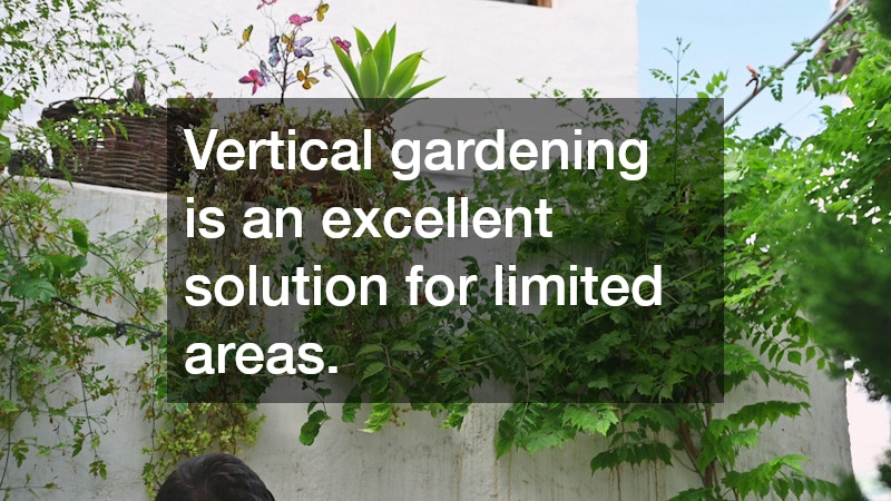 Vertical gardening is an excellent solution for limited areas.