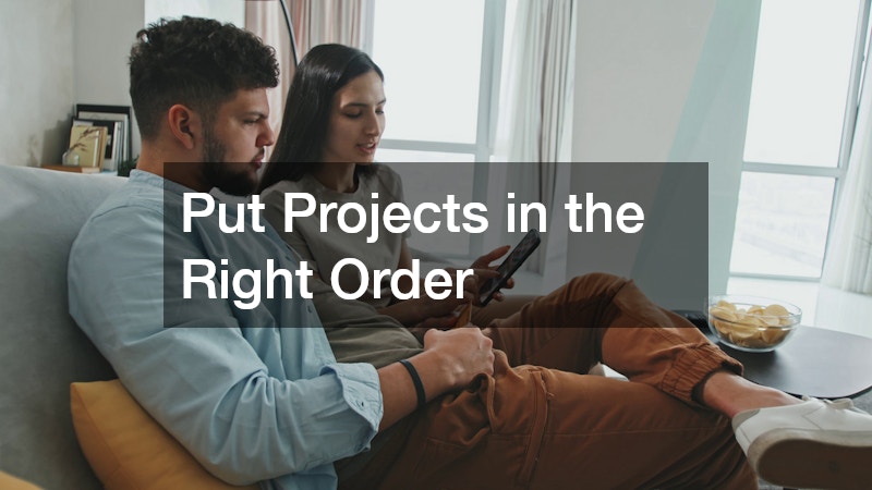 Put Projects in the Right Order