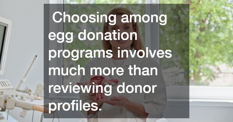  Choosing among egg donation programs involves much more than reviewing donor profiles.