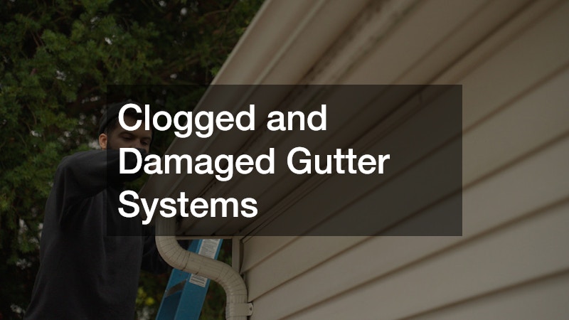 Clogged and Damaged Gutter Systems
