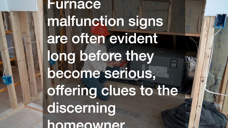 Furnace malfunction signs are often evident long before they become serious, offering clues to the discerning homeowner.