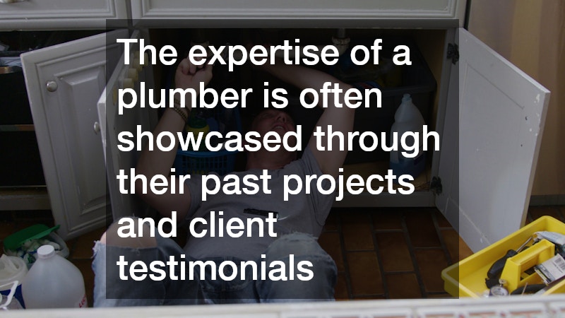 The expertise of a plumber is often showcased through their past projects and client testimonials