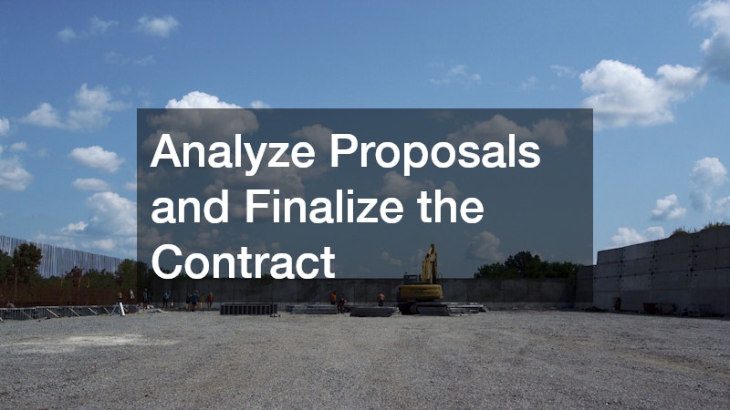 Analyze Proposals and Finalize the Contract
