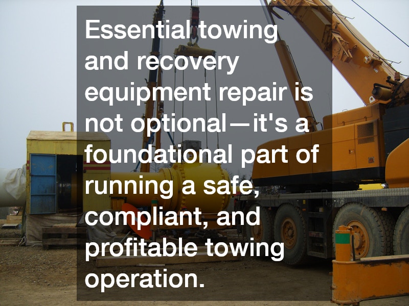 Essential towing and recovery equipment repair is not optional—it’s a foundational part of running a safe, compliant, and profitable towing operation.