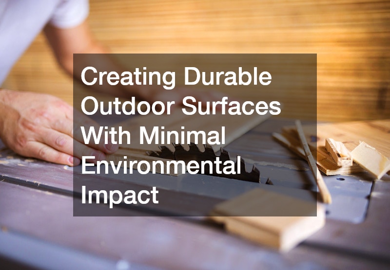 Creating Durable Outdoor Surfaces With Minimal Environmental Impact