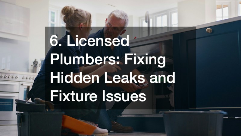 6. Licensed Plumbers: Fixing Hidden Leaks and Fixture Issues