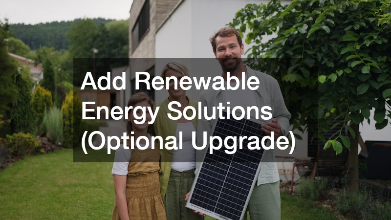 Add Renewable Energy Solutions (Optional Upgrade)