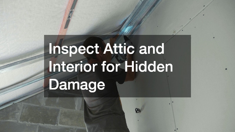 Inspect Attic and Interior for Hidden Damage