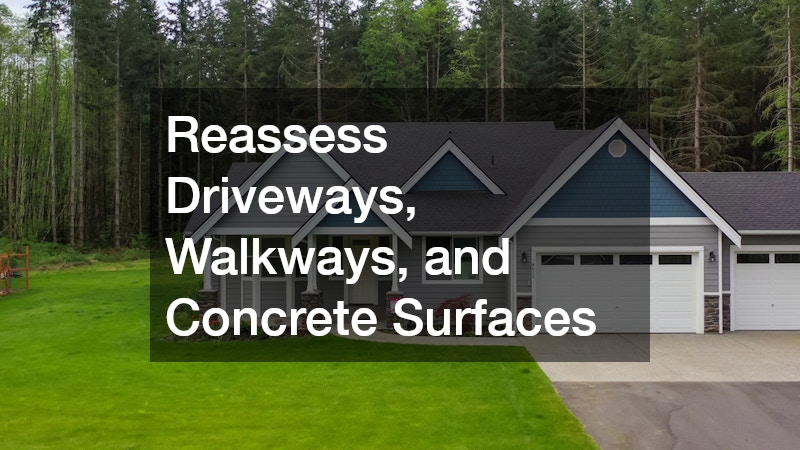 Reassess Driveways, Walkways, and Concrete Surfaces