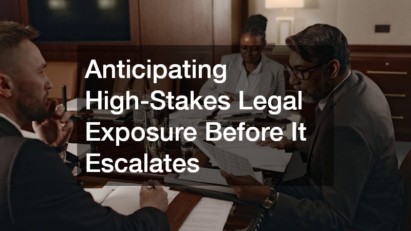 Anticipating High-Stakes Legal Exposure Before It Escalates