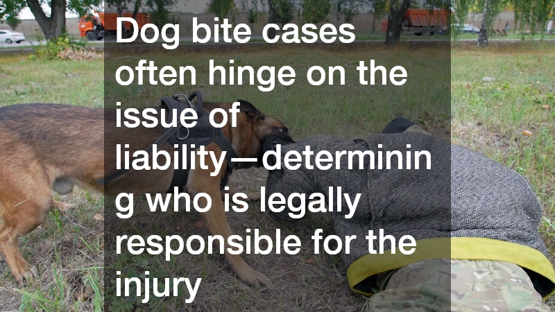 Dog bite cases often hinge on the issue of liability—determining who is legally responsible for the injury