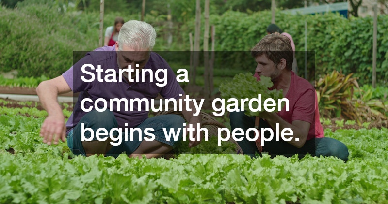 Starting a community garden begins with people.
