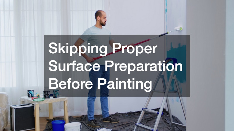Skipping Proper Surface Preparation Before Painting