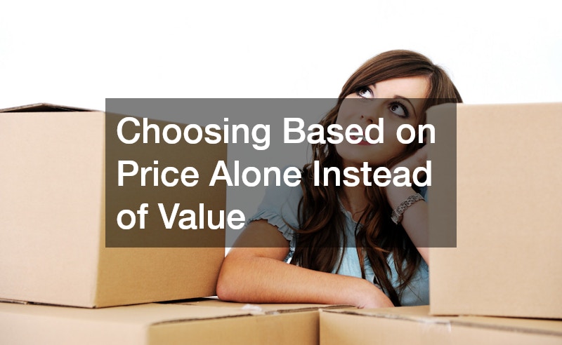 Choosing Based on Price Alone Instead of Value