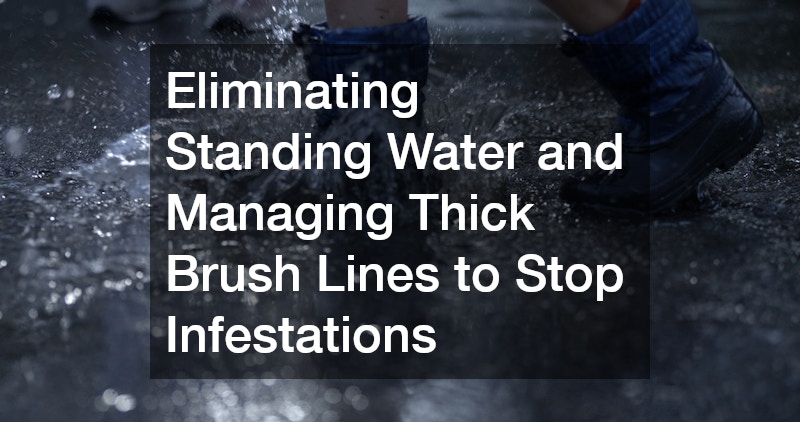 Eliminating Standing Water and Managing Thick Brush Lines to Stop Infestations