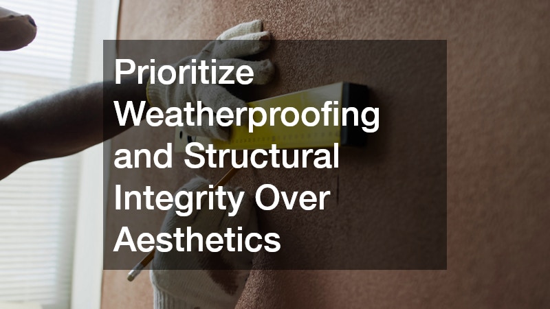 Prioritize Weatherproofing and Structural Integrity Over Aesthetics