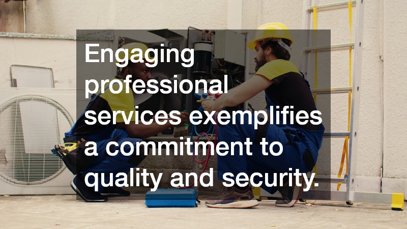 Engaging professional services exemplifies a commitment to quality and security.