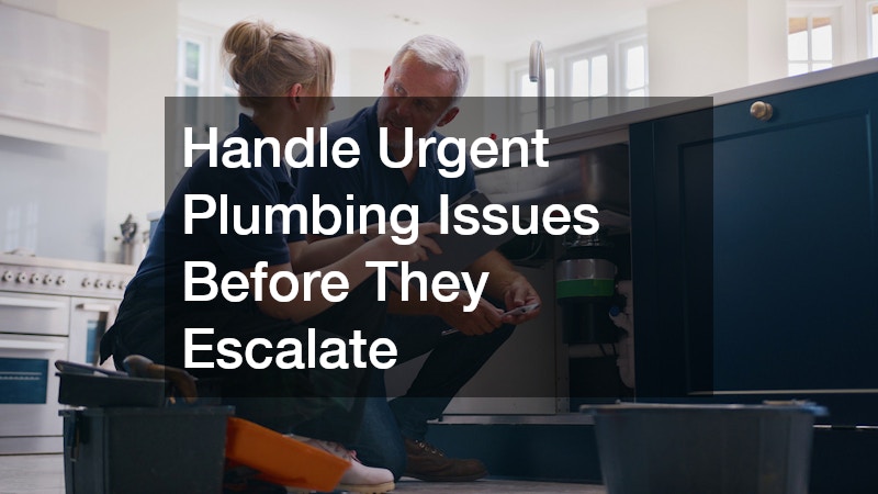 Handle Urgent Plumbing Issues Before They Escalate